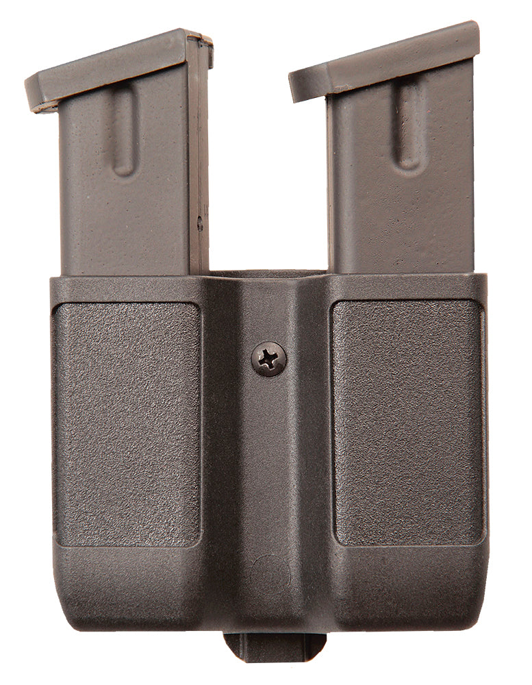 Blackhawk 410610PBK Two-Mag Pouch Black Polymer Belt Clip Double Stack Pistol Mags