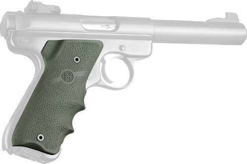 Hogue Ruger Mark II Mark III Finger Groove Rubber Grip - OD Green