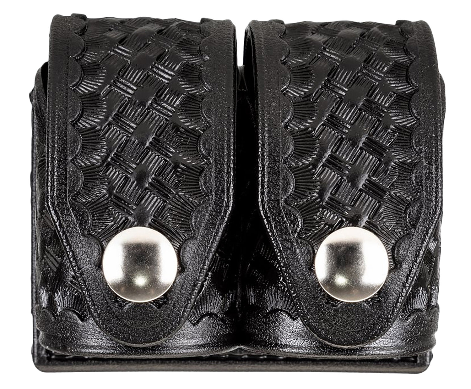 HKS 203BLBN Dual Speedloader Carrier Large Black Hytrel Velcro 2.25" Belt Loop