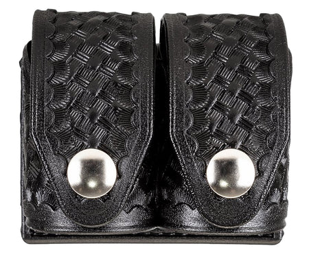 HKS 203BLBN Dual Speedloader Carrier Large Black Hytrel Velcro 2.25" Belt Loop