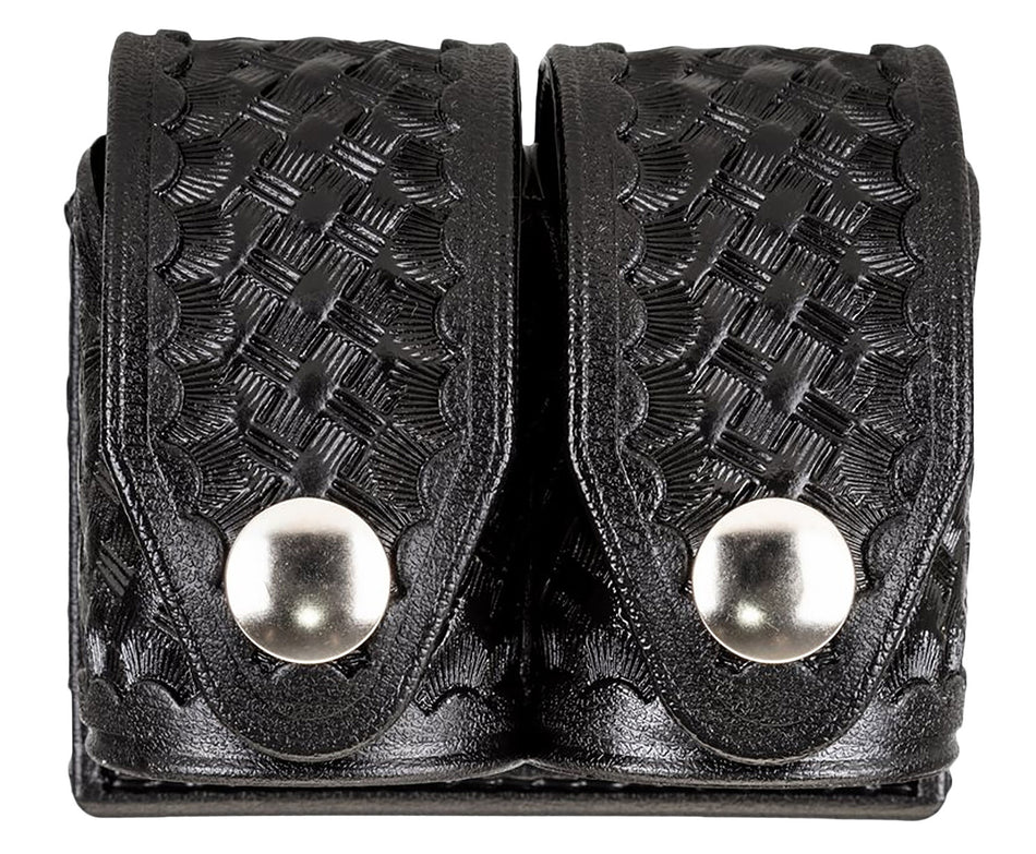 HKS 203BLBN Dual Speedloader Carrier Large Black Hytrel Velcro 2.25" Belt Loop