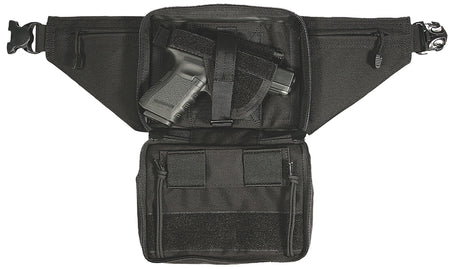 Blackhawk OWB Fanny Pack Holster Black 1000D Cordura Nylon Belt Loop Universal Fit Small-Large Autos & Revolvers