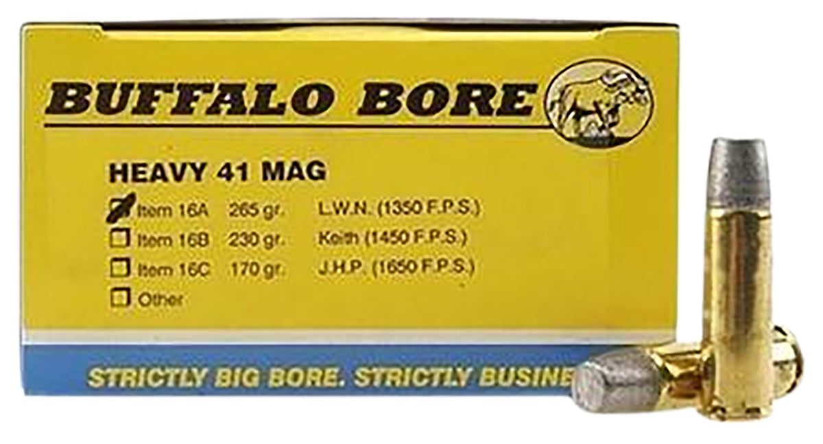 Buffalo Bore Heavy Hard Cast Lead 265 Grain .41 Remington Mag 1350 fps 651815016214