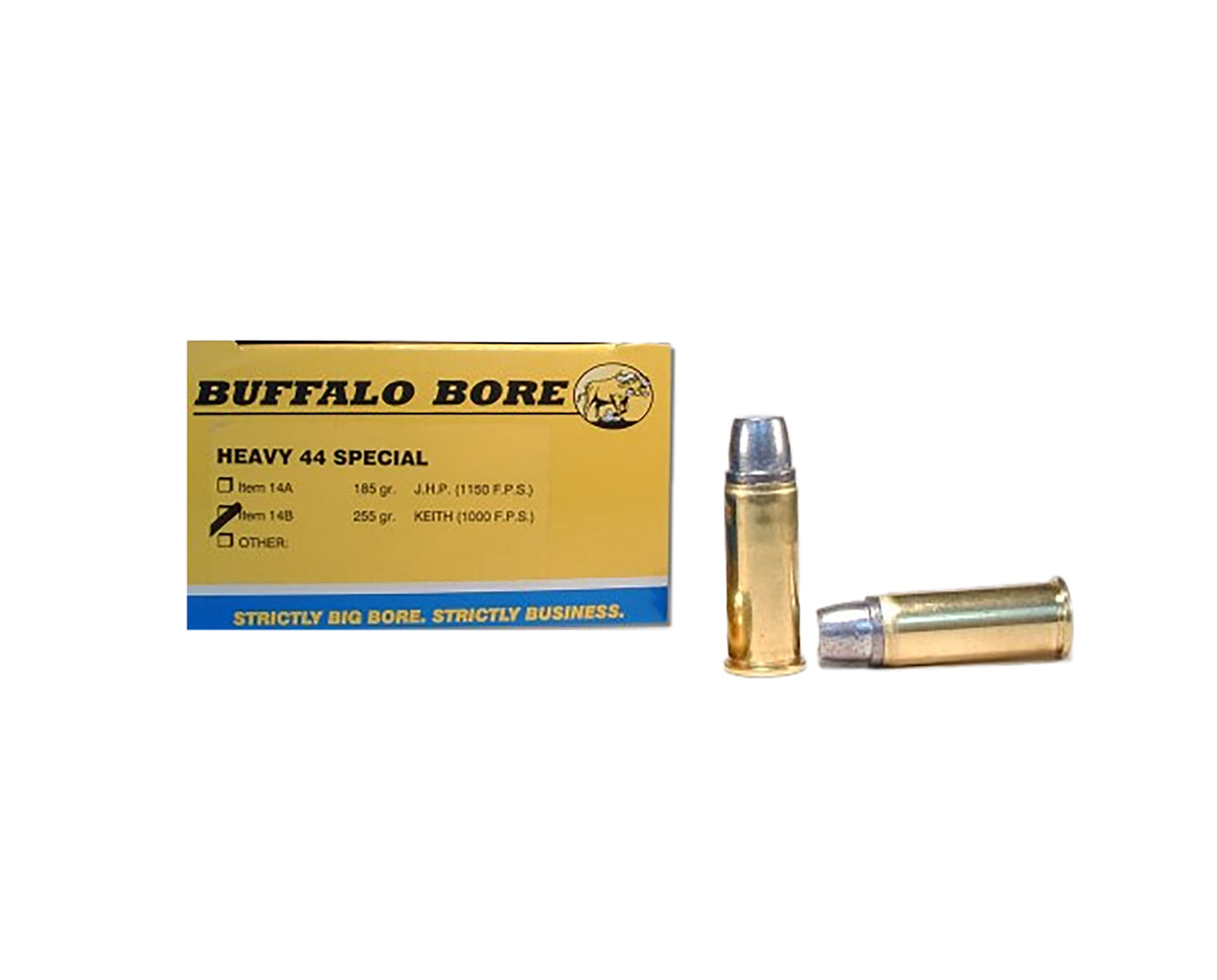 Buffalo Bore .44 S&W Special Heavy 255 grain Hard Cast Semi-Wadcutter ammunition