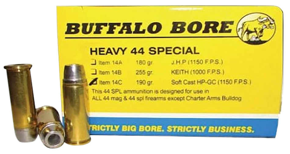 Buffalo Bore .44 S&W Special Heavy 190 grain Soft Cast Hollow Point ammunition