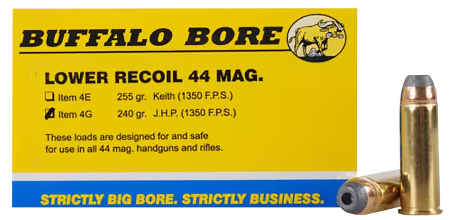 Buffalo Bore .44 Magnum Low Recoil 240 grain Jacketed Hollow Point ammunition