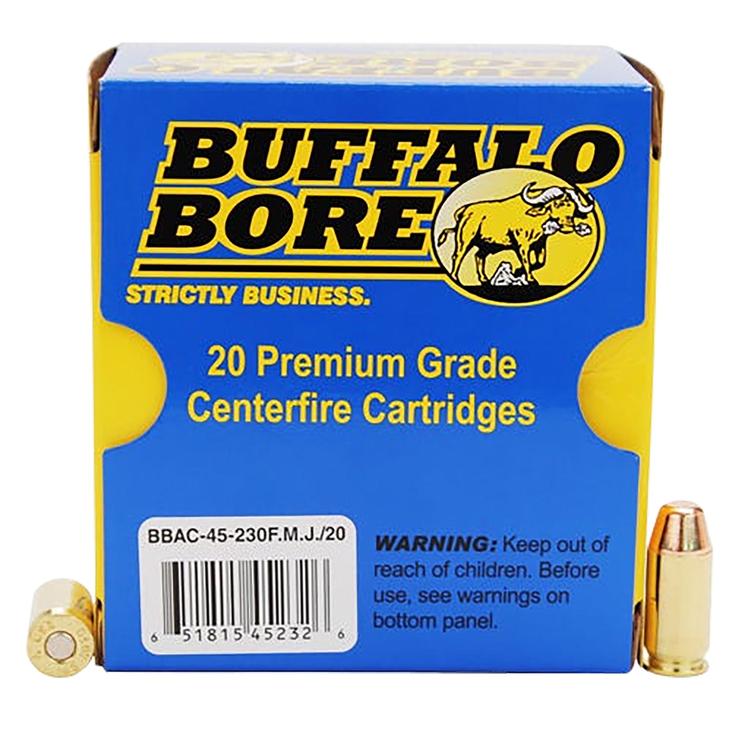 Buffalo Bore .45 ACP/Auto Personal Defense 230 grain Full Metal Jacket Flat Nose ammunition