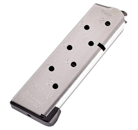 CMC Products 16132C Power Mag .45 ACP 1911 Officer 8rd Black Stainless Steel Magazine