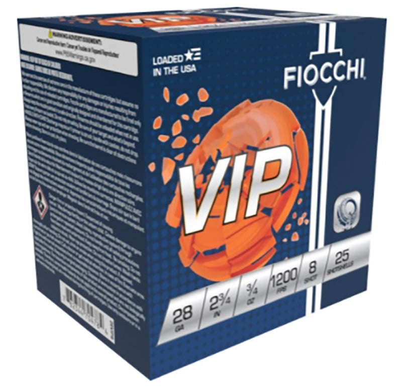 Fiocchi 28 Gauge Shotgun Ammo  2.75 in 3/4 oz #8
