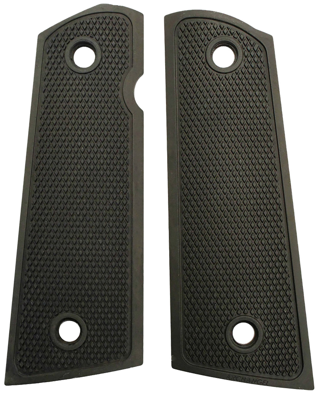 Archangel AA107 Diamond Checkered Aluminum Grip Panels Black Anodized Fits 1911 Government
