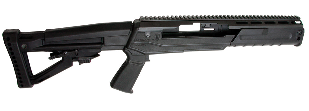 Archangel AA1430 Sparta Black Synthetic 4 Position Collapsible Stock with Pistol Grip for Ruger Mini-14 Mini Thirty