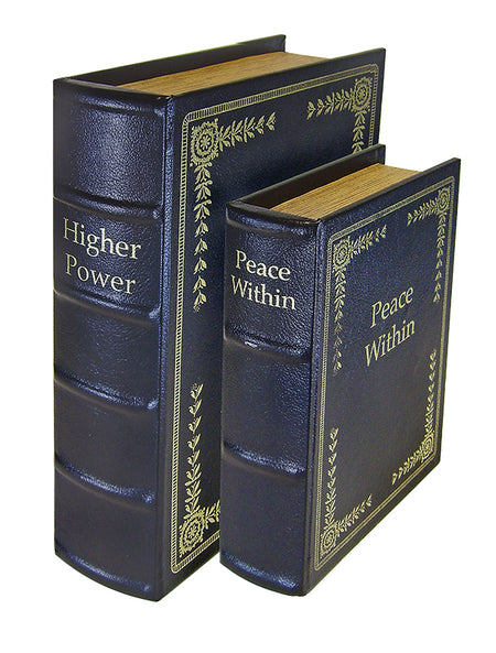 Peace Keeper DB2BLK Hidden Book Safe Set Black Holds 2 Handguns