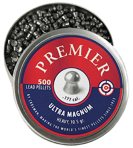 Crosman Premier Ultra Magnum .177 Cal 10.5gr Domed Lead Pellets 500/Tin