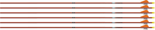 Easton FMJ 5MM 400 Arrows 6-Pack Autumn Orange Bully Vanes 2"