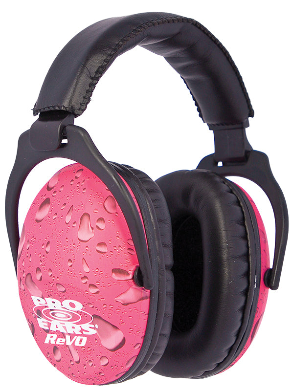 Pro Ears PE26UY016 ReVO 26dB Passive Hearing Protection Muff Black Pink Rain Youth 1 Pair