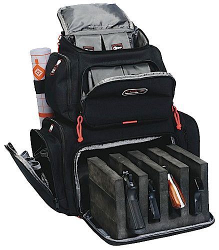 GPS 1711BP Black 1000D Nylon Handgunner Backpack Waterproof Cover 4 Handguns