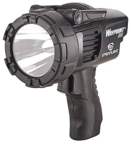 Streamlight 44911 WayPoint 400 Spotlight 1400 Lumens Black Polycarbonate 1265 Meter Beam