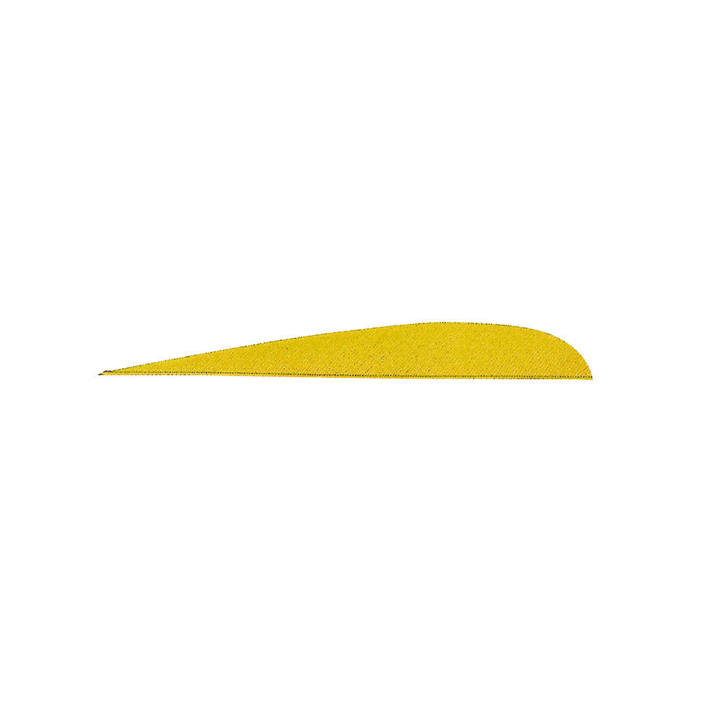 Gateway Parabolic Fletching Feathers Yellow 4" LW 100 Count