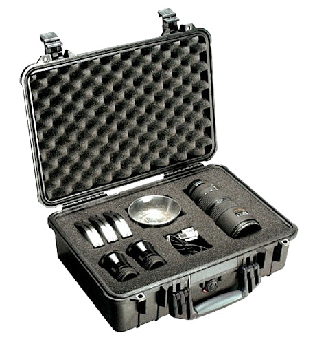 Pelican 1500000110 Protector Hard Case Black Polypropylene Pistol w/Wheels