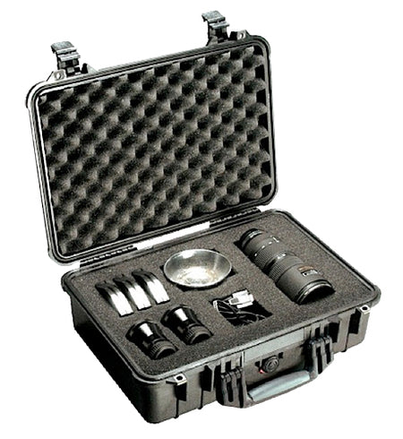Pelican 1500000110 Protector Hard Case Black Polypropylene Pistol w/Wheels