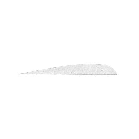Gateway Parabolic Fletching Feathers White 4" LW 100 Count