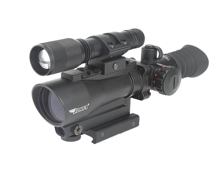 BSA 30mm Red Dot Scope with Red Laser Sight and White LED Flashlight 5 MOA