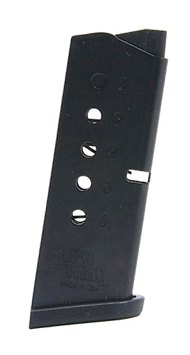 ProMag SMI20 Standard 6rd .380 ACP Mag Fits S&W Bodyguard Steel Blued