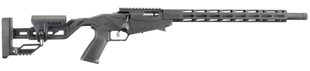 Ruger 8401 Precision Rimfire Full Size 22 LR 10+1 18" Black Threaded Barrel, Black Hard Coat Anodized Aluminum Receiver w/ Picatinny Rail, 15" M-LOK Handguards, Black Synthetic Adj Quick-Fit Precisio