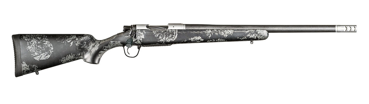 Christensen Arms 801-060077-00 Ridgeline FFT 25 Creedmoor 4+1 20" Carbon Fiber Threaded Barrel, Stainless Steel Drilled & Tapped Receiver, Carbon w/Gray Accents Fixed Carbon Fiber Stock
