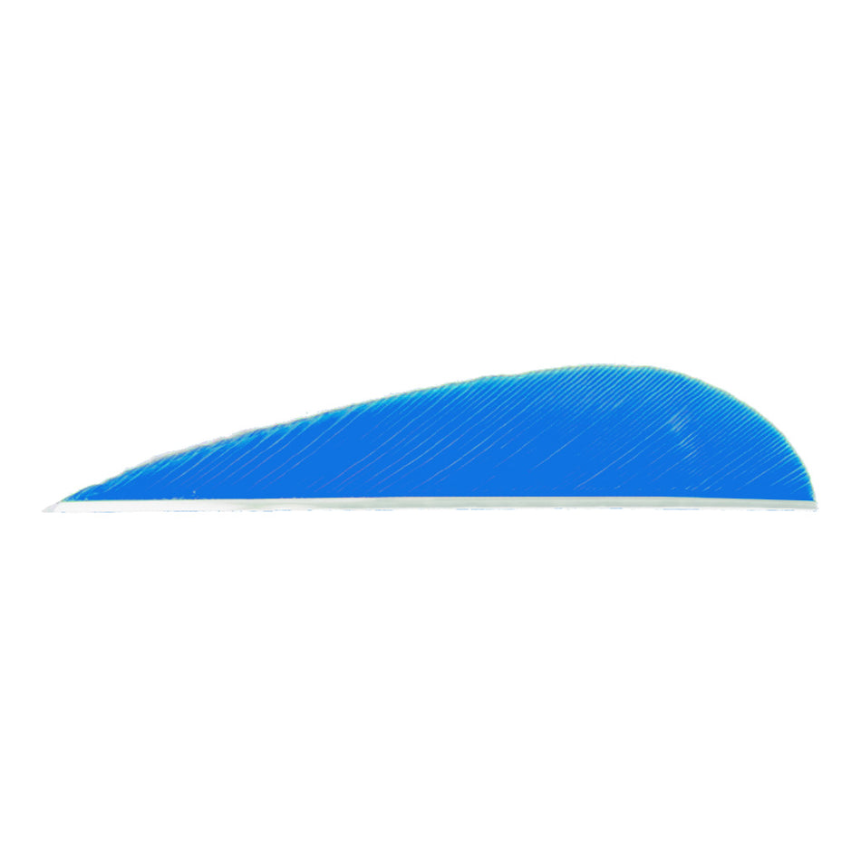 Trueflight 3-Inch RW Parabolic Feathers Blue 100 Count