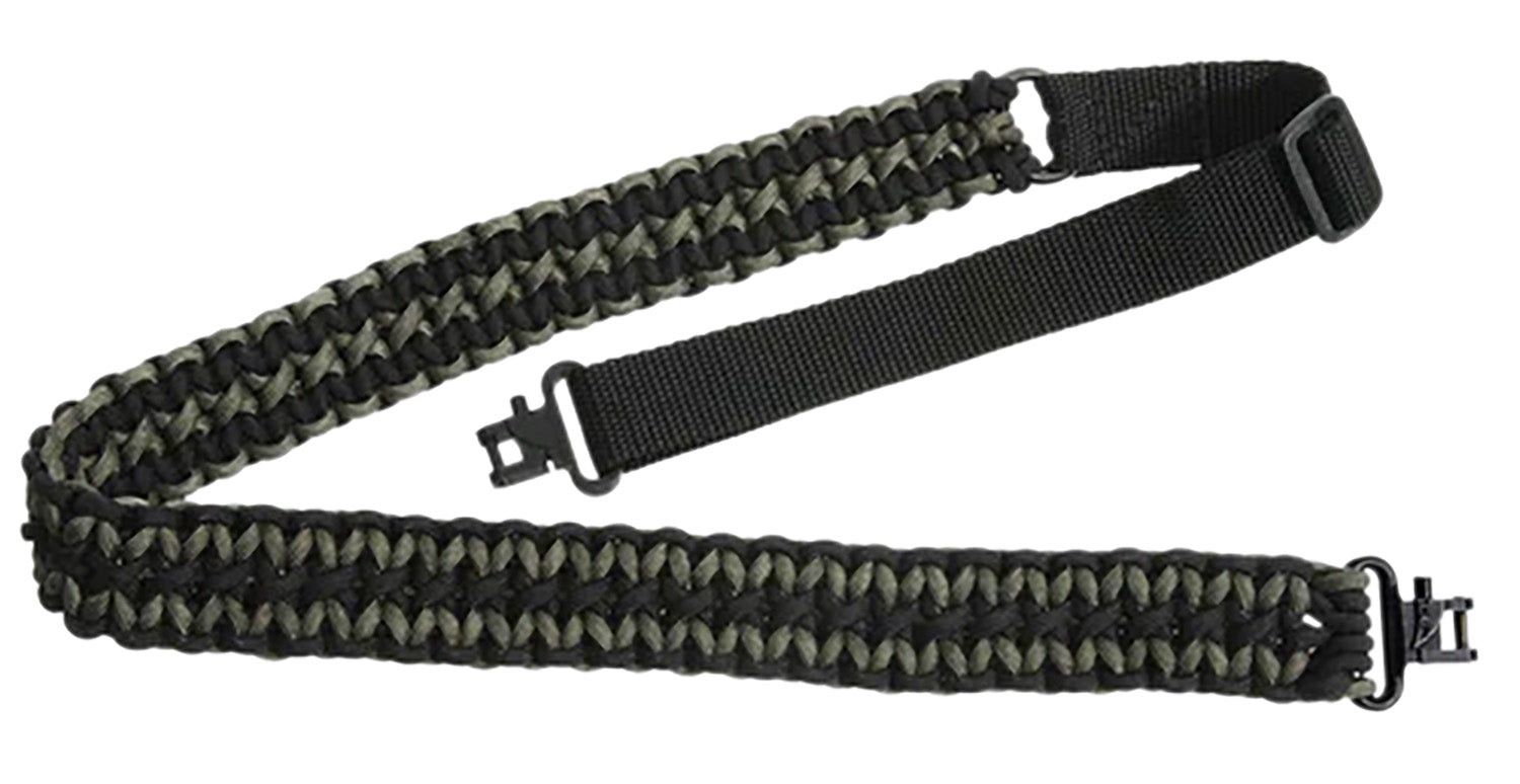 Outdoor Connection Black with Green Accents Paracord Adjustable Rifle Shotgun Sling 43"