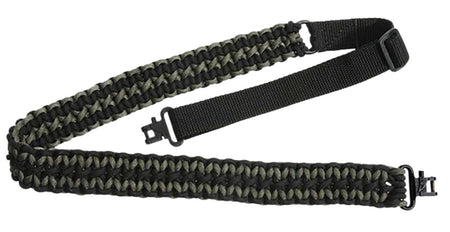 Outdoor Connection Black with Green Accents Paracord Adjustable Rifle Shotgun Sling 43"
