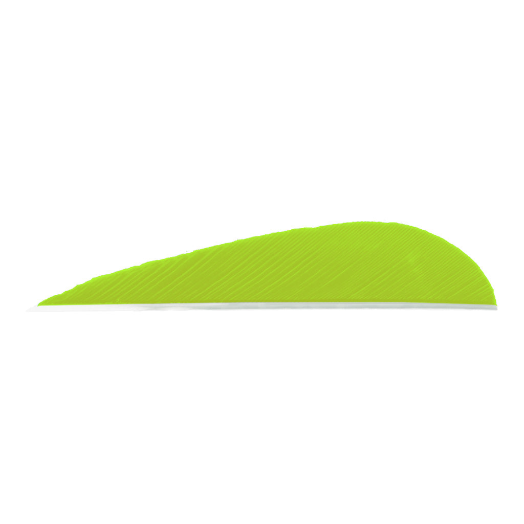 Trueflight 3-Inch RW Parabolic Feathers Chartreuse 100 Count