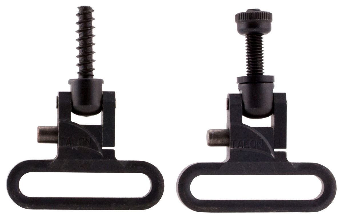 Outdoor Connection TAL79411 1.25" Black Steel Talon Sling Swivel and Base Kit with Knurled Nut