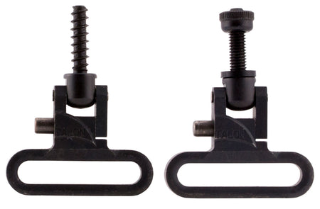 Outdoor Connection TAL79411 1.25" Black Steel Talon Sling Swivel and Base Kit with Knurled Nut