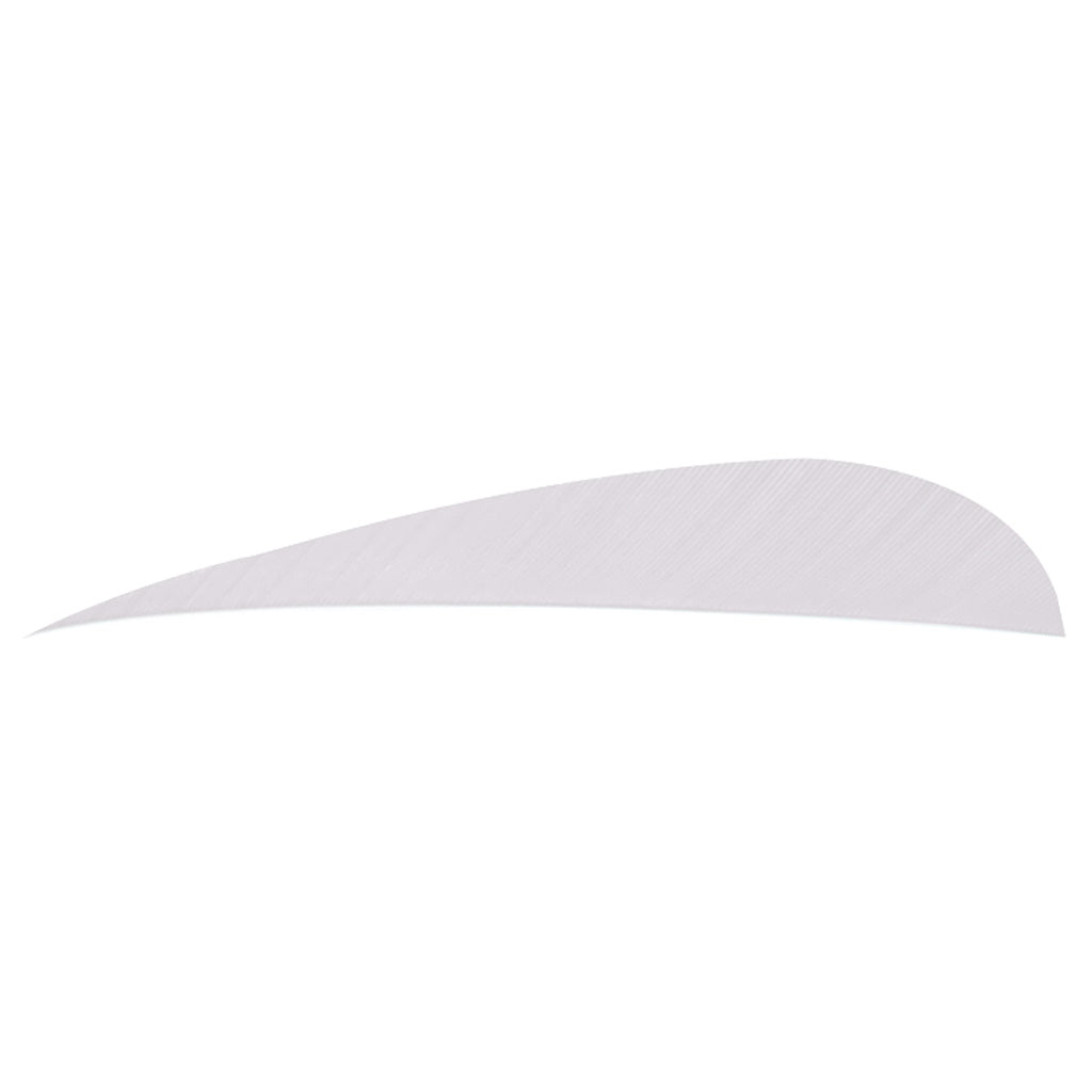 Trueflight 4-Inch RW Parabolic Feathers White 100 Count