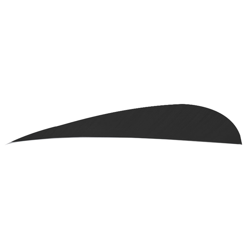 Trueflight 4-Inch RW Parabolic Feathers Black 100 Count