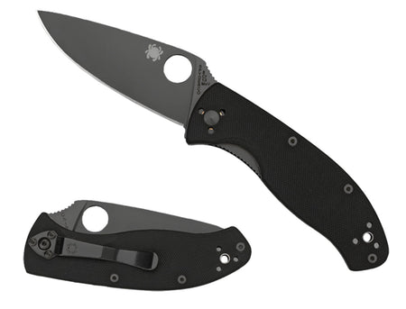 Spyderco C122GBBKPS Tenacious 3.39" Folding Part Serrated Black 8Cr13MoV SS Drop Point Blade Black G10 Handle & Pocket Clip