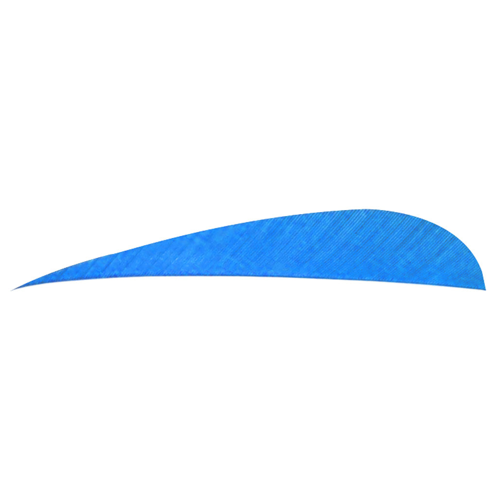 Trueflight Parabolic Fletching Blue 4 in. Right Wing Pack of 100