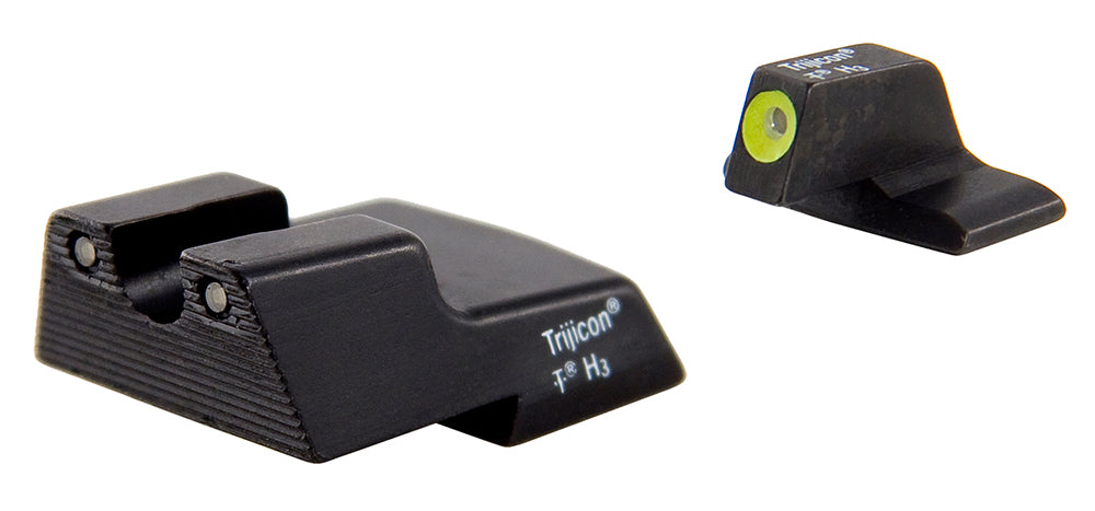 Trijicon 600602 HD Tritium Night Sight Set Yellow Outline Front for H&K .45C .45C Tactical and P30
