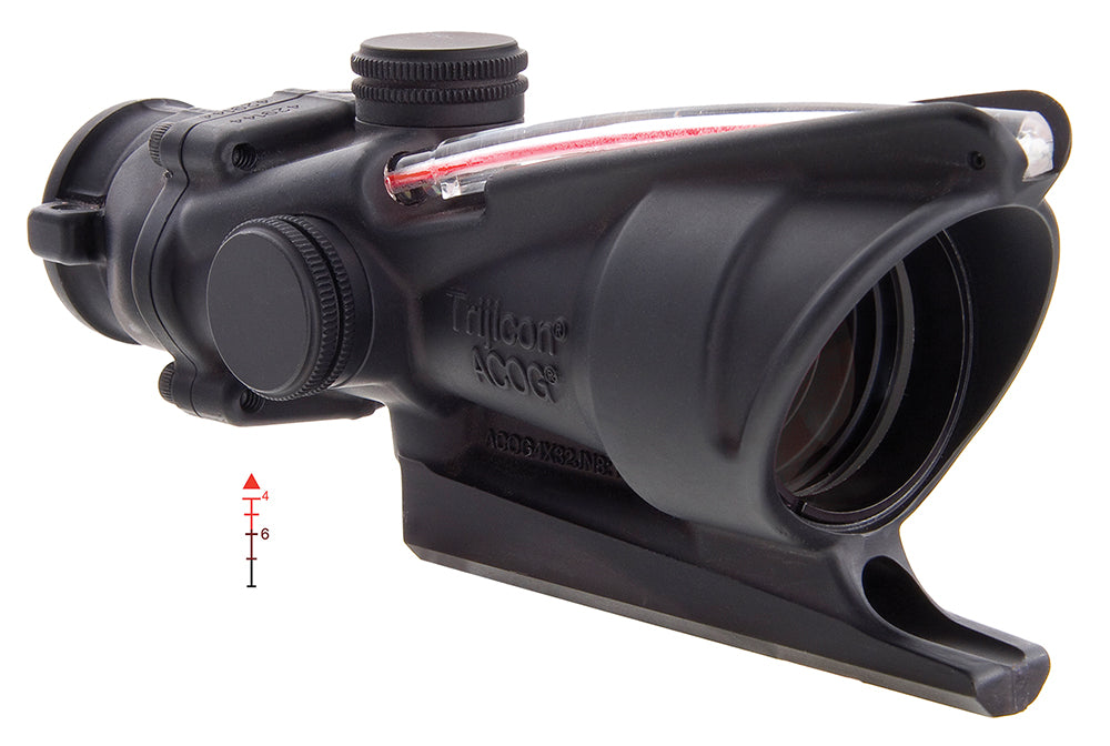 Trijicon ACOG 100213 Black Hardcoat Anodized 4x32mm Fixed Scope Illuminated Red Triangle Post Reticle