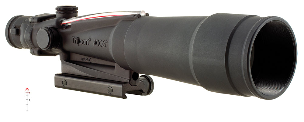 Trijicon ACOG 100173 Black Hardcoat Anodized 5.5x50mm Fixed Scope Illuminated Red Chevron .223/5.56 BDC