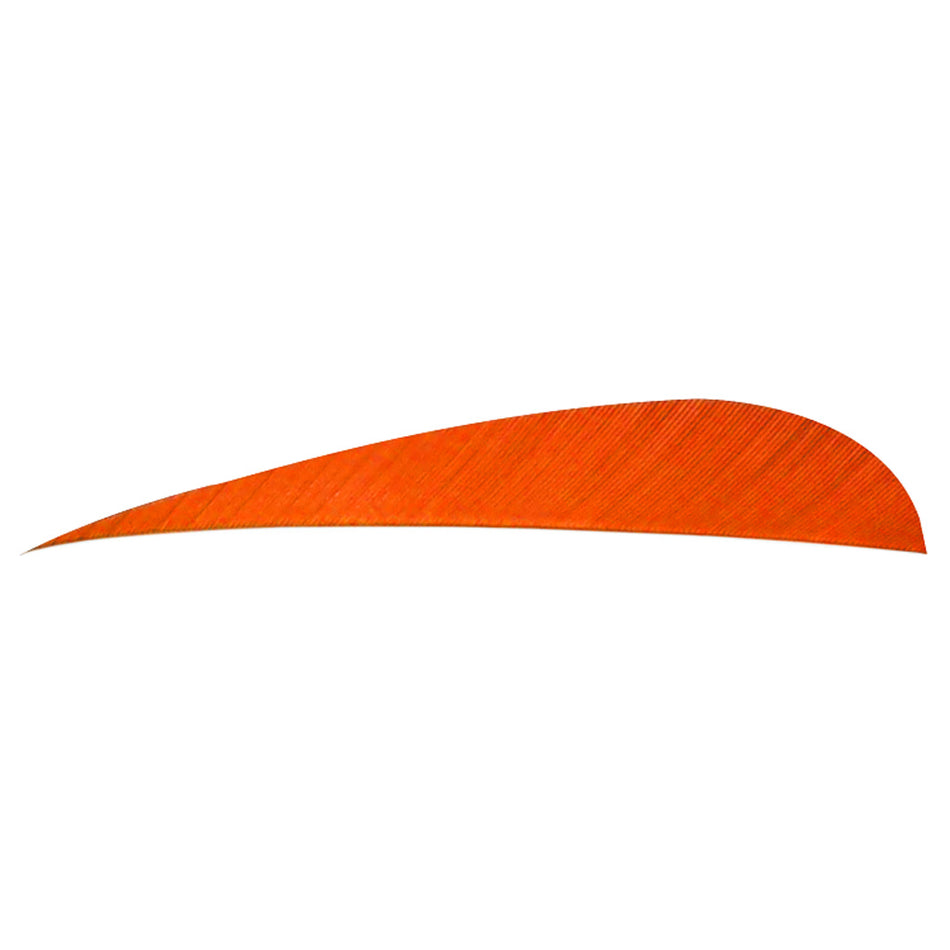 Trueflight Parabolic Fletching Orange 4 in. Left Wing Pack of 100