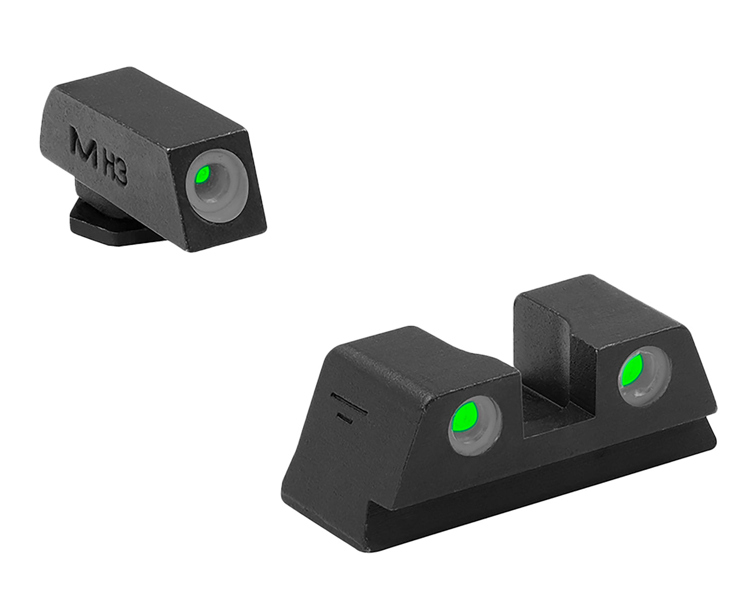 Meprolight Tru-Dot Self-Illuminated Tritium Sight Set Green/Black Frame Glock 42 Slim Frame