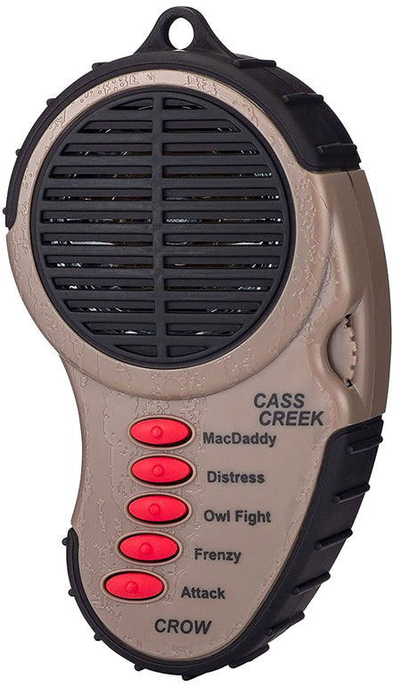 Cass Creek 065 Ergo Electronic Crow Hunting Call with Belt Clip, Bark Camo