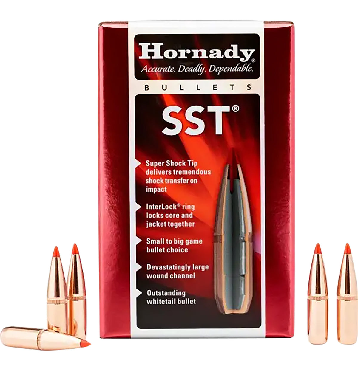 Hornady 3019 SST .308 Diameter 125 Grain Polymer Tip Bullet 100ct