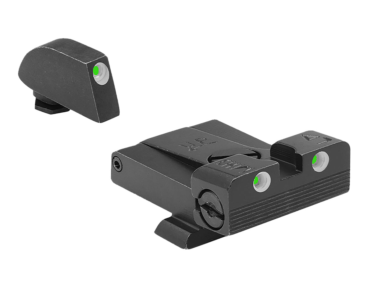 Meprolight Tru-Dot Self-Illuminated Adjustable Tritium Sight Set Glock 17/19/22/23/24/25/26/27/28/31-35/37-39/42/43