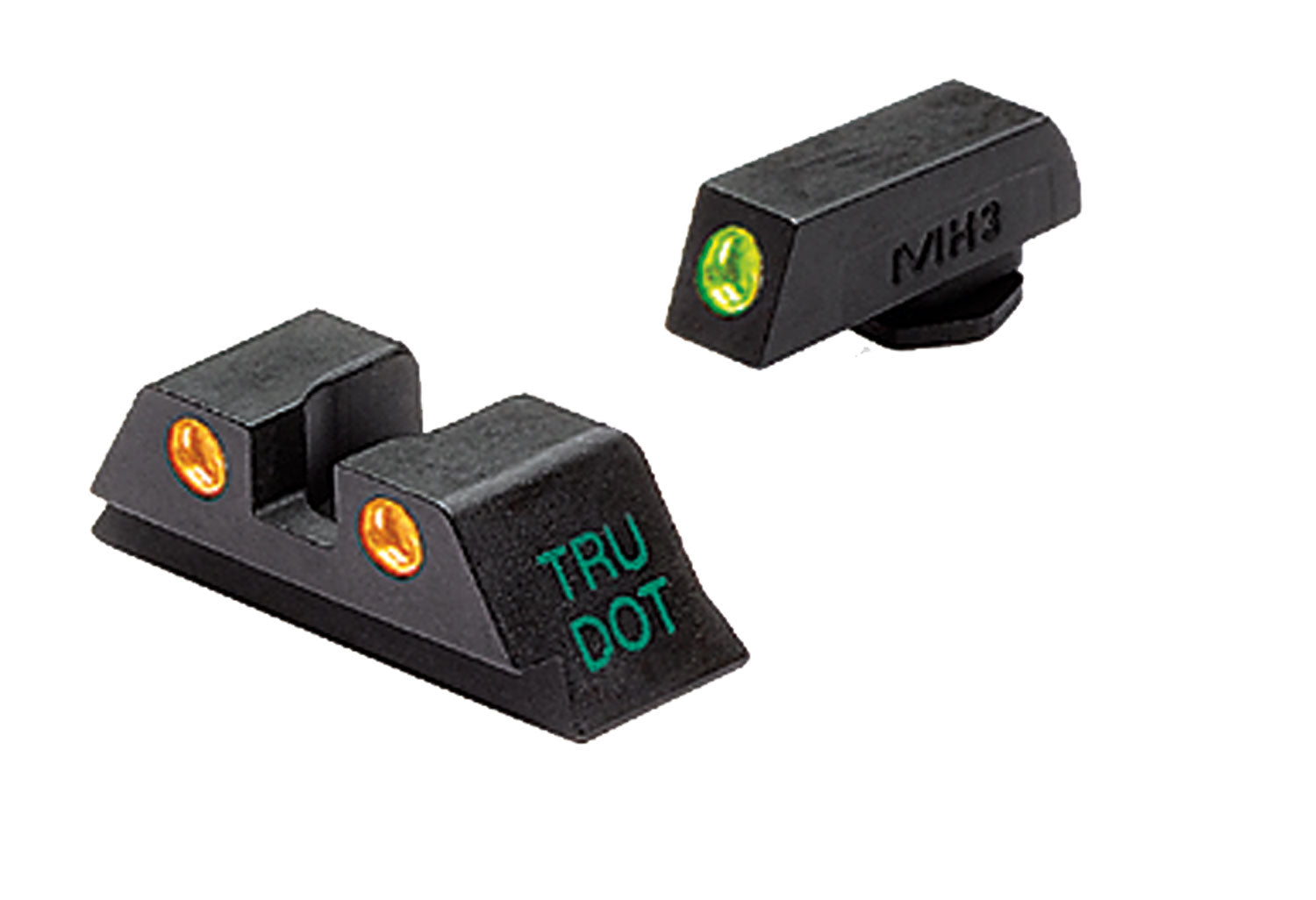 Meprolight Tru-Dot Self-Illuminated Tritium Sight Set Green/Orange Glock 17 19 22 23 28 31 32 33 34 35 37 38 39