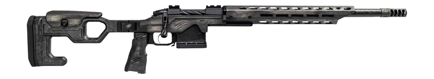 Fierce Firearms REPMT22CM18DG Reaper MTN 2.0 22 Creedmoor 3+1 18" Carbon Fiber Match Grade Threaded Barrel, Distressed Gray Cerakote Titanium Drilled & Tapped Receiver, M-LOK Handguard, Magnesium Fold