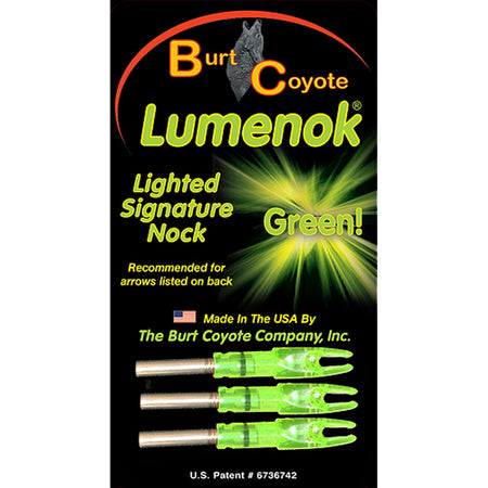 GWS Lighted Nocks Green S Nock Size 3 Pack Archery